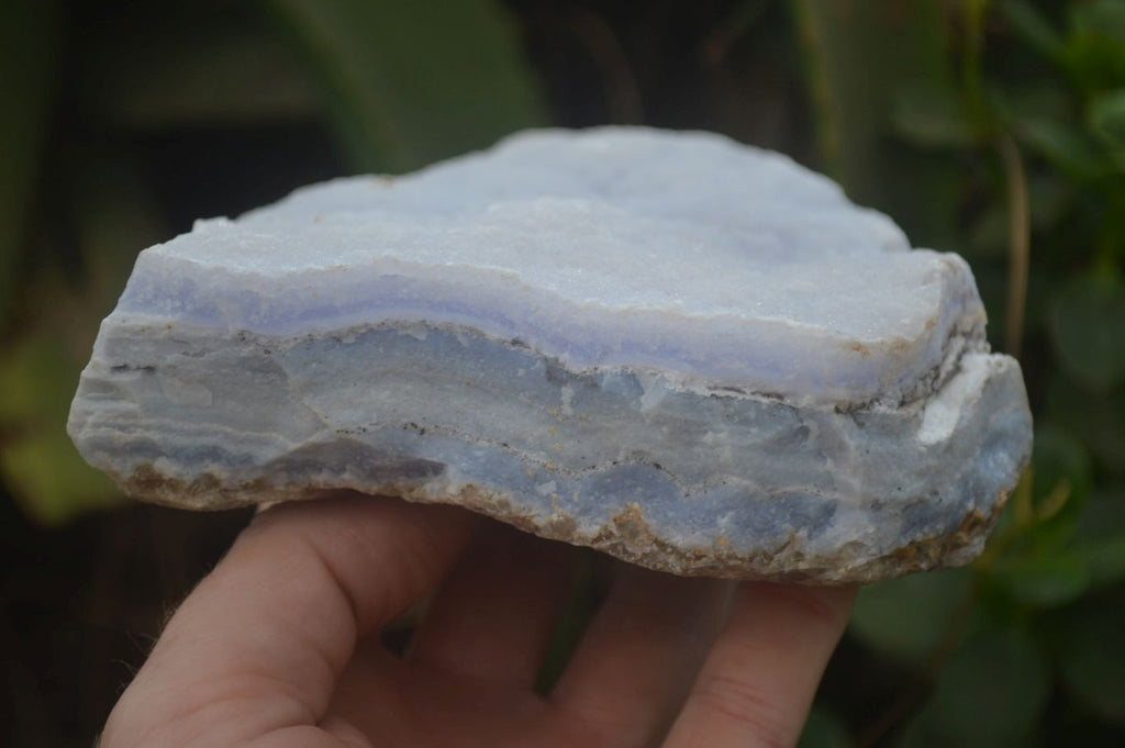 Natural Crystalline Blue Lace Agate Plates x 2 From Namibia - Toprock Gemstones and Minerals 