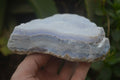 Natural Crystalline Blue Lace Agate Plates x 2 From Namibia - Toprock Gemstones and Minerals 