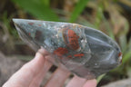 Polished Bloodstone Point-Prisms x 2 From Swaziland - Toprock Gemstones and Minerals 