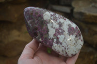 Polished Rubellite Pink Tourmaline Standing Free Forms x 2 From Ambatondrazaka, Madagascar - Toprock Gemstones and Minerals 