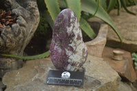 Polished Rubellite Pink Tourmaline Standing Free Forms x 2 From Ambatondrazaka, Madagascar - Toprock Gemstones and Minerals 