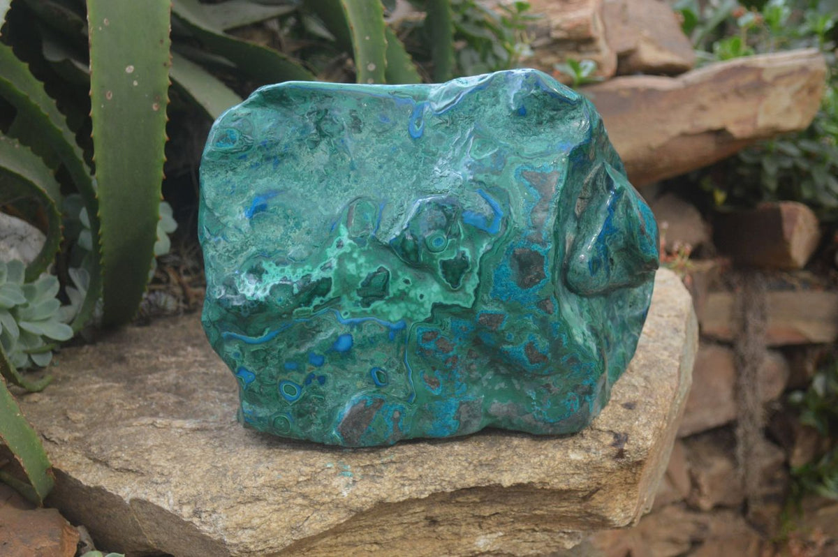 Polished Extra Large Malacolla Standing Free Form x 1 From Kalukundi Mine, Congo - Toprock Gemstones and Minerals 