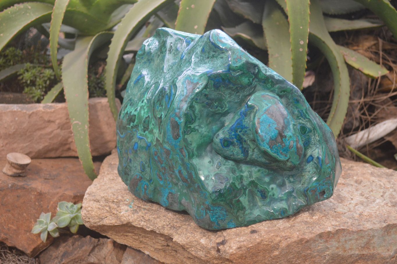 Polished Extra Large Malacolla Standing Free Form x 1 From Kalukundi Mine, Congo - Toprock Gemstones and Minerals 