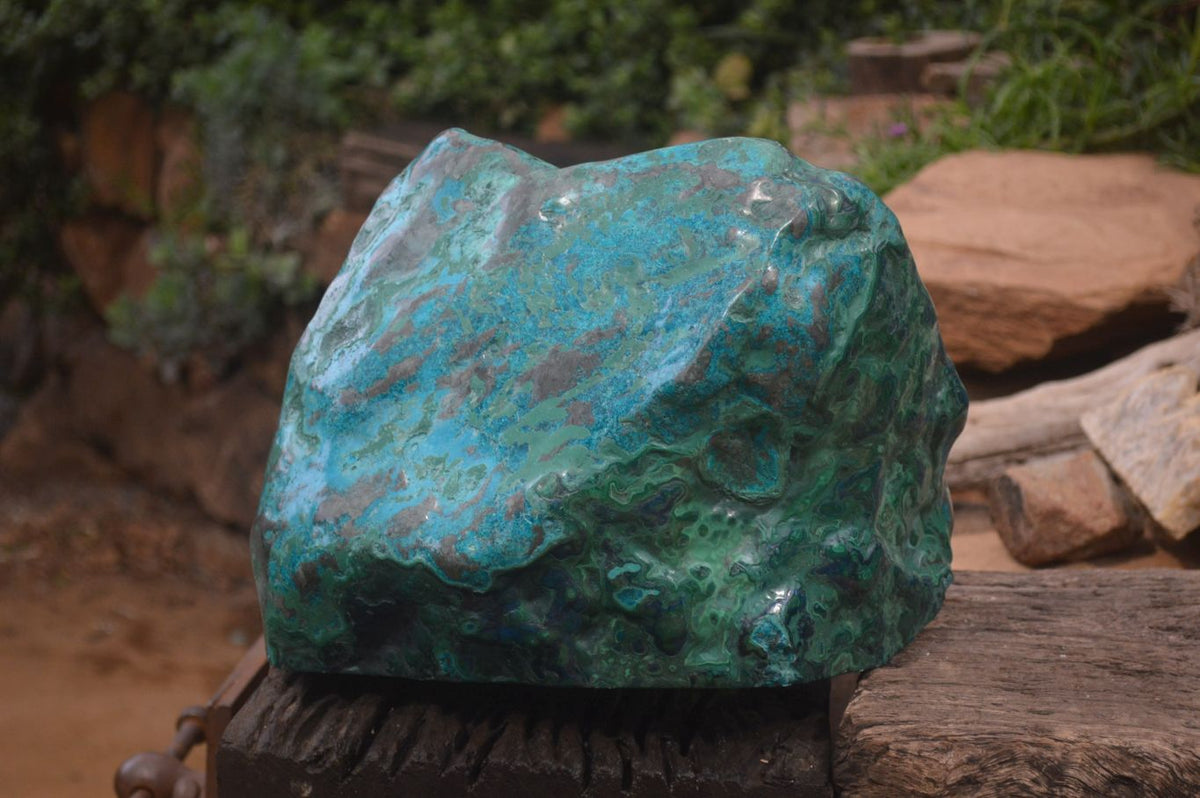 Polished Extra Large Malacolla Standing Free Form x 1 From Kalukundi Mine, Congo - Toprock Gemstones and Minerals 