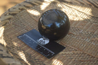 Polished Black Basalt Sphere-Ball x 3 From Antsirabe, Madagascar - Toprock Gemstones and Minerals 