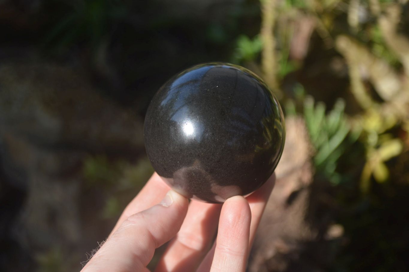 Polished Black Basalt Sphere-Ball x 3 From Antsirabe, Madagascar - Toprock Gemstones and Minerals 