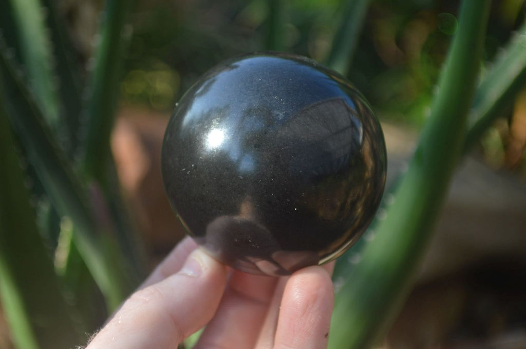 Polished Black Basalt Sphere-Ball x 3 From Antsirabe, Madagascar - Toprock Gemstones and Minerals 