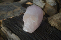 Polished Rose Quartz Skull x 1 From Madagascar - Toprock Gemstones and Minerals 