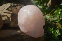 Polished Rose Quartz Skull x 1 From Madagascar - Toprock Gemstones and Minerals 