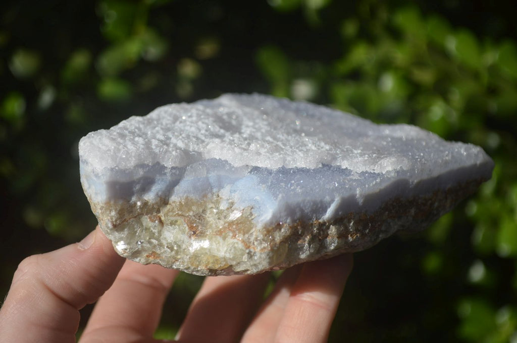 Natural Crystalline Blue Lace Agate Plates x 2 From Namibia - Toprock Gemstones and Minerals 