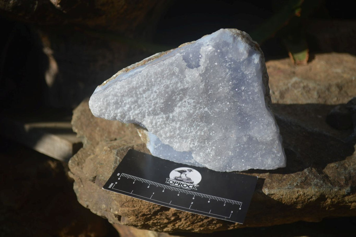 Natural Crystalline Blue Lace Agate Plates x 2 From Namibia - Toprock Gemstones and Minerals 