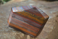 Polished Banded Tiger Iron Point-Prisms x 3 From Northern Cape, South Africa - Toprock Gemstones and Minerals 