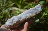 Natural Crystalline Blue Lace Agate Plates x 2 From Namibia - Toprock Gemstones and Minerals 