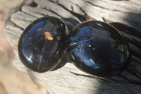 Polished Black Tourmaline Standing Free Forms x 3 From Madagascar - Toprock Gemstones and Minerals 
