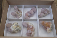 Natural Ametrine Spirit Quartz Clusters x 6 From Boekenhouthoek, South Africa