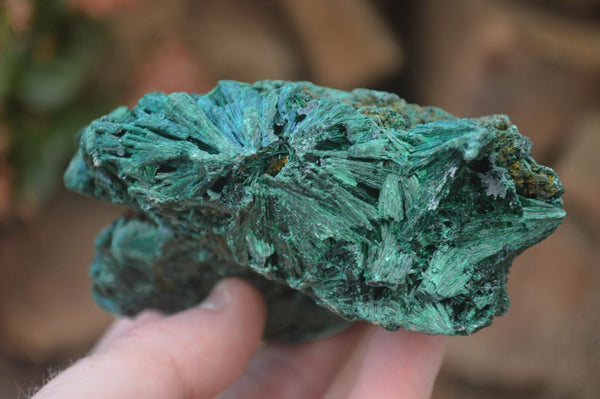 Natural Silky Malachite Specimens x 6 From Kasompe, Congo - Toprock Gemstones and Minerals 