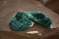 Natural Silky Malachite Specimens x 6 From Kasompe, Congo - Toprock Gemstones and Minerals 