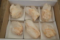 Natural Castle Quartz Crystals x 6 From Madagascar - Toprock Gemstones and Minerals 