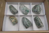 Polished Rare Emerald Mica In Matrix Free Forms x 6 From Mutoko, Zimbabwe - Toprock Gemstones and Minerals 