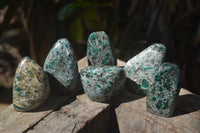 Polished Rare Emerald Mica In Matrix Free Forms x 6 From Mutoko, Zimbabwe - Toprock Gemstones and Minerals 