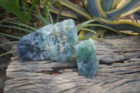 Natural Watermelon Fluorite Cobbed Specimens x 3 From Uis, Namibia - Toprock Gemstones and Minerals 