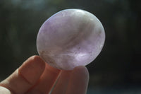 Polished Chevron Amethyst Galet-Palm Stones x 12 from Madagascar - Toprock Gemstones and Minerals 