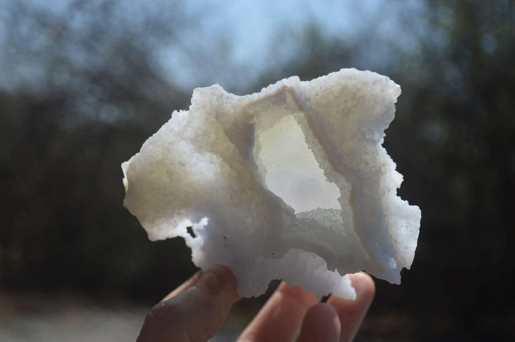 Natural Etched Blue Chalcedony Specimens x 3 From Nsanje, Malawi - Toprock Gemstones and Minerals 
