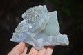 Natural Etched Blue Chalcedony Specimens x 3 From Nsanje, Malawi - Toprock Gemstones and Minerals 