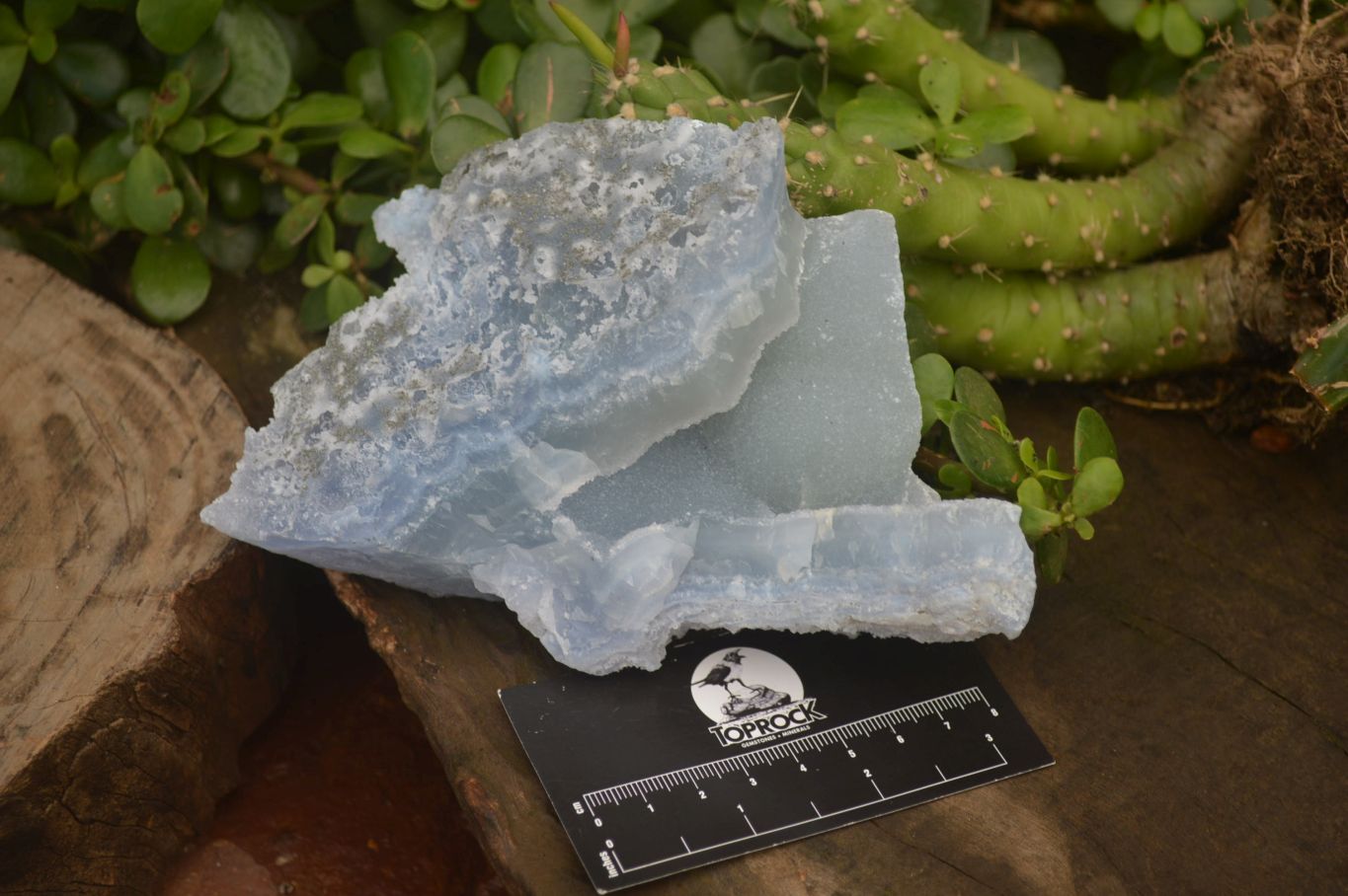Natural Etched Blue Chalcedony Specimens x 3 From Nsanje, Malawi - Toprock Gemstones and Minerals 
