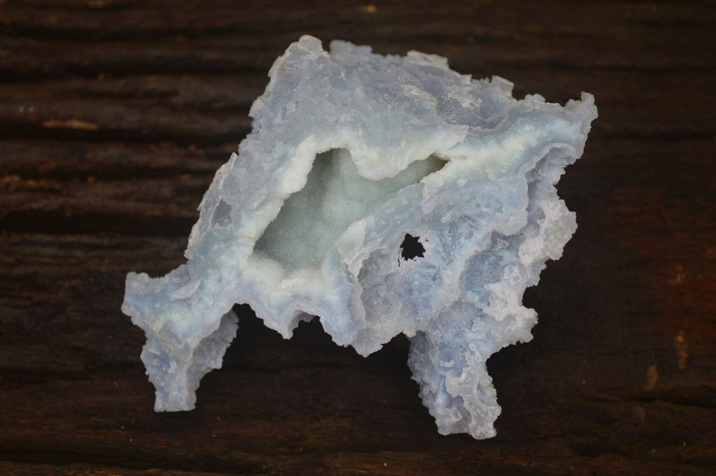 Natural Etched Blue Chalcedony Specimens x 3 From Nsanje, Malawi - Toprock Gemstones and Minerals 