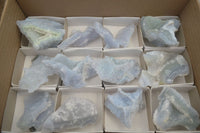 Natural Etched Blue Chalcedony Specimens x 12 From Nsanje, Malawi - Toprock Gemstones and Minerals 