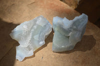 Natural Etched Blue Chalcedony Specimens x 12 From Nsanje, Malawi - Toprock Gemstones and Minerals 