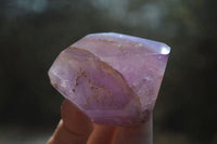Polished Window Amethyst Quartz Crystals x 4 From Akansobe, Madagascar - Toprock Gemstones and Minerals 