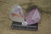 Polished Window Amethyst Quartz Crystals x 4 From Akansobe, Madagascar - Toprock Gemstones and Minerals 