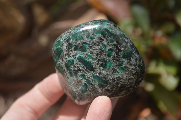 Polished Rare Emerald Mica In Matrix Standing Free Forms x 6 From Mutoko, Zimbabwe - Toprock Gemstones and Minerals 
