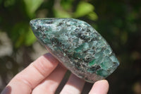 Polished Rare Emerald Mica In Matrix Standing Free Forms x 6 From Mutoko, Zimbabwe - Toprock Gemstones and Minerals 