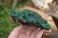 Natural Silky Malachite Specimens x 2 From Kasompe, Congo - Toprock Gemstones and Minerals 
