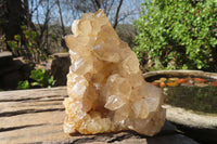 Natural Limonite Quartz Clusters x 4 From Zambia