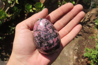 Polished Rhodonite Gemstone Eggs x 4 From Ambindavato, Madagascar - Toprock Gemstones and Minerals 