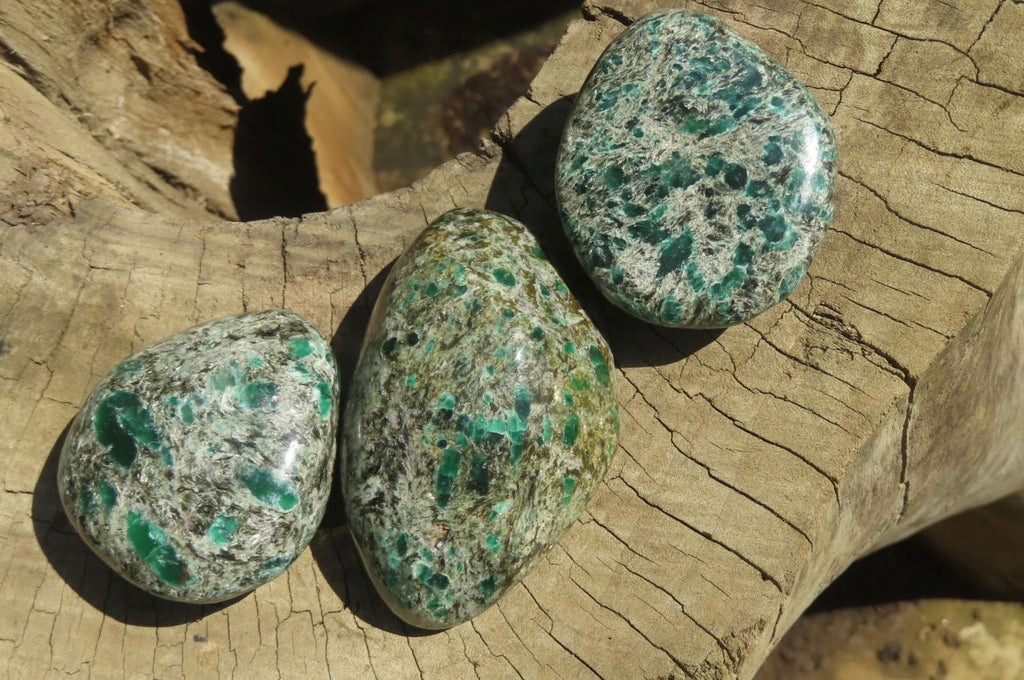 Polished Rare Emerald Mica In Matrix Free Forms x 6 From Mutoko, Zimbabwe - Toprock Gemstones and Minerals 