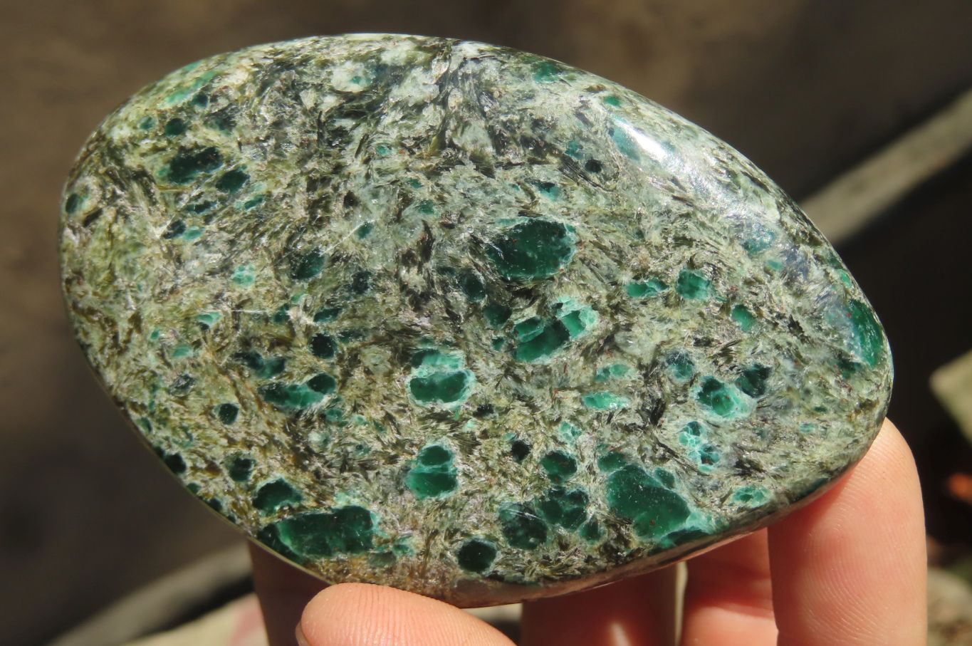 Polished Rare Emerald Mica In Matrix Free Forms x 6 From Mutoko, Zimbabwe - Toprock Gemstones and Minerals 