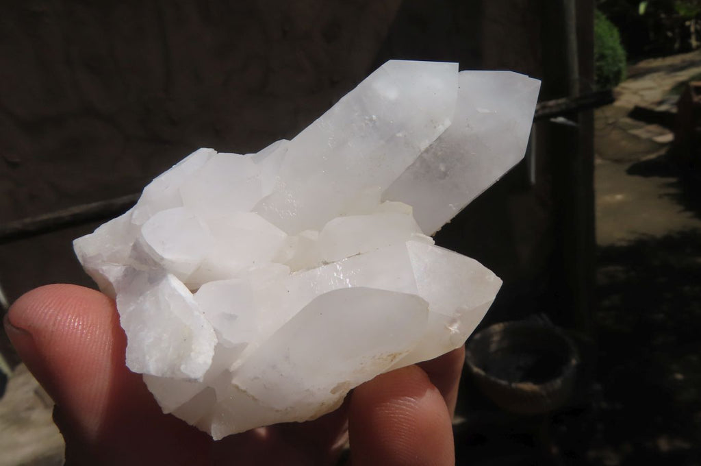 Natural White Quartz Crystal Clusters x 13 From Madagascar - Toprock Gemstones and Minerals 