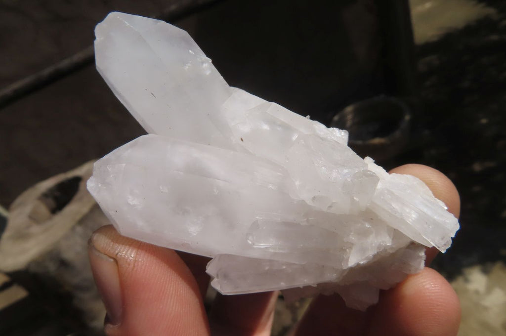 Natural White Quartz Crystal Clusters x 13 From Madagascar - Toprock Gemstones and Minerals 
