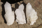 Natural White Quartz Crystal Clusters x 13 From Madagascar - Toprock Gemstones and Minerals 