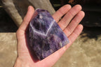Polished Smokey Chevron Amethyst Points x 2 From Zambia - Toprock Gemstones and Minerals 