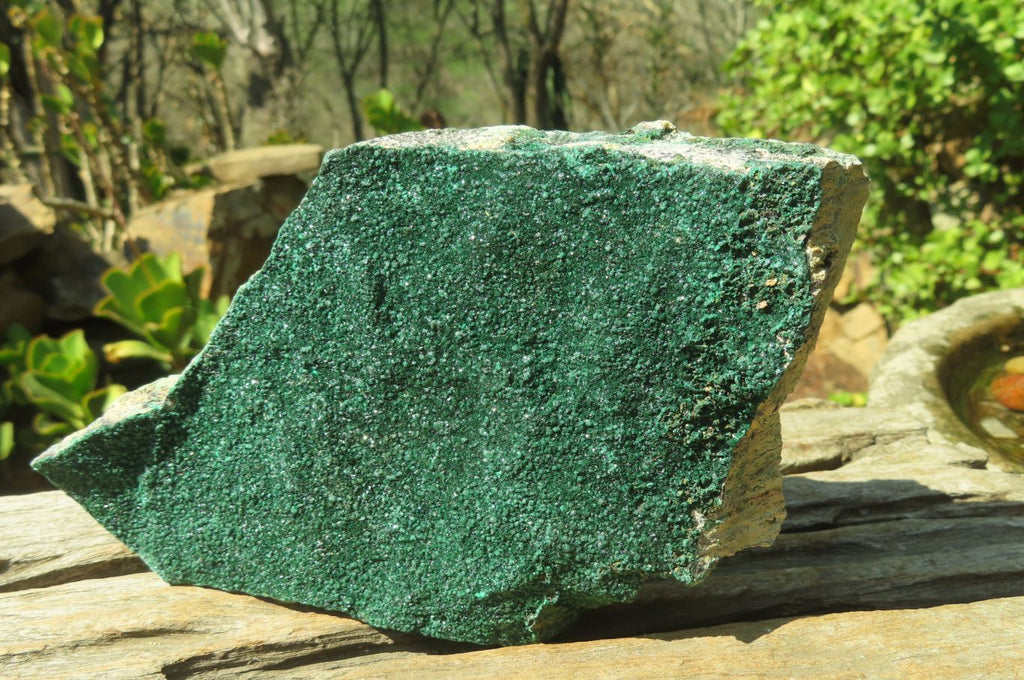 Natural Crystalline Malachite Specimens x 2 From Congo - Toprock Gemstones and Minerals 