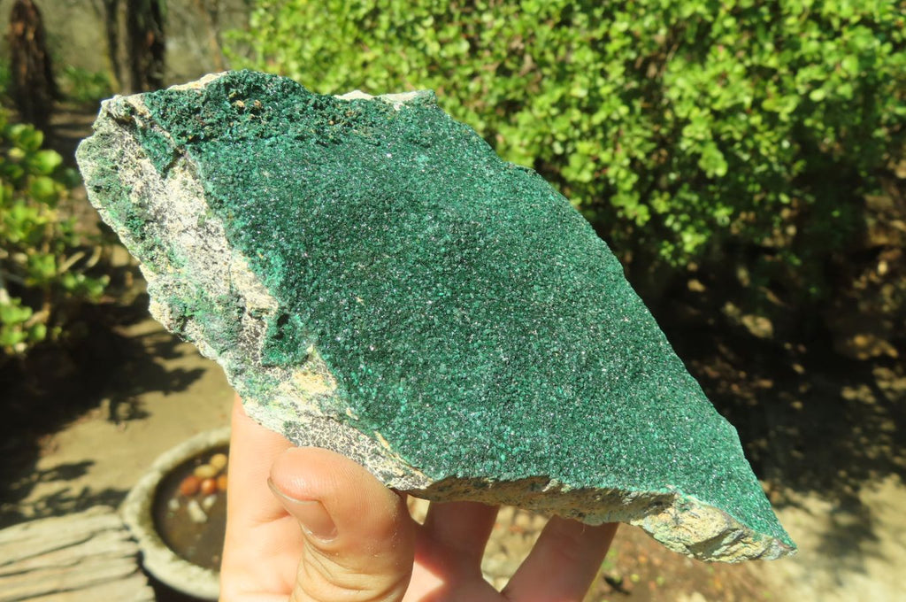 Natural Crystalline Malachite Specimens x 2 From Congo - Toprock Gemstones and Minerals 