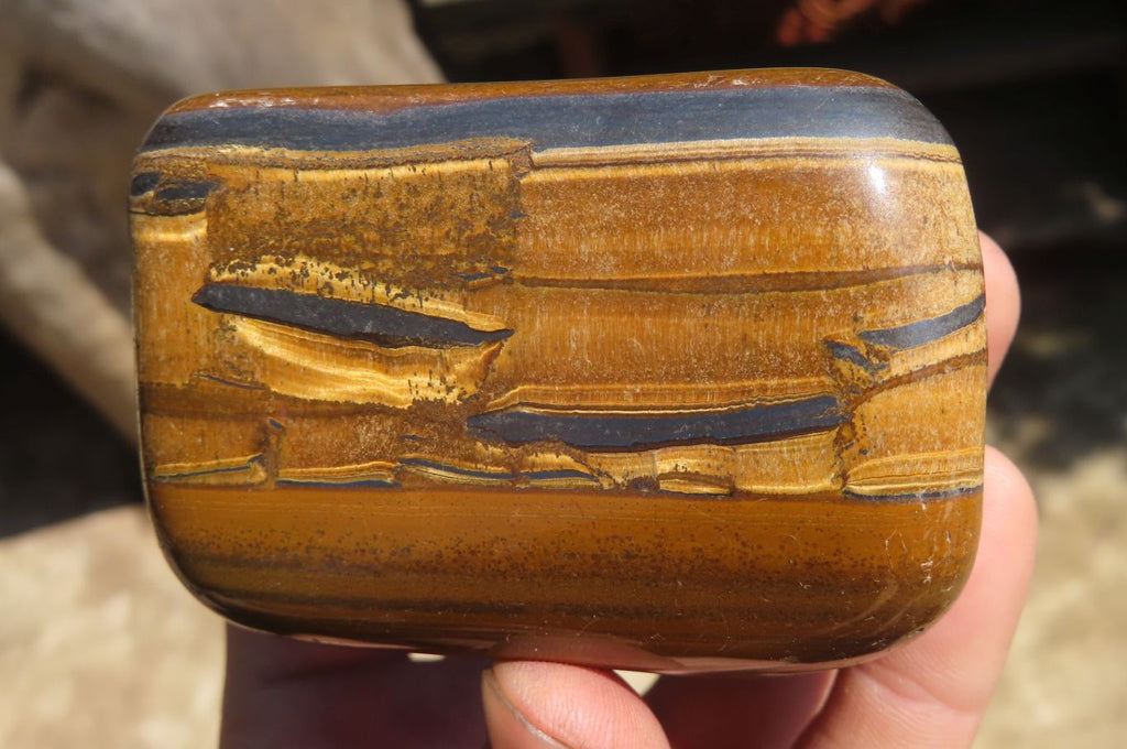 Polished Tiger's Eye Free Forms x 4 From Prieska, South Africa - Toprock Gemstones and Minerals 