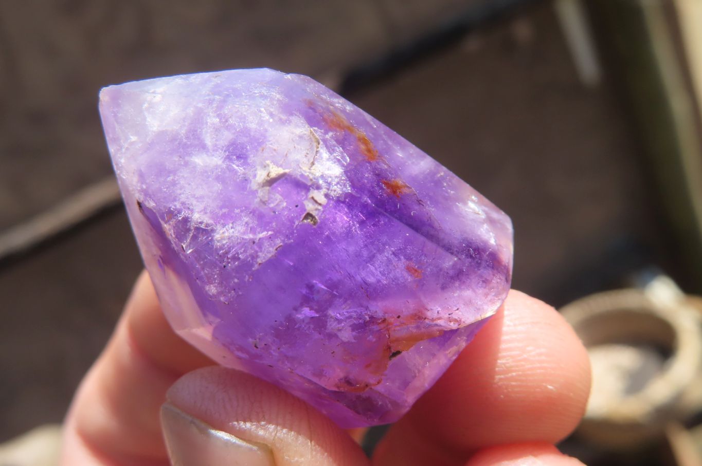 Polished Window Amethyst Crystals x 20 From Madagascar - Toprock Gemstones and Minerals 