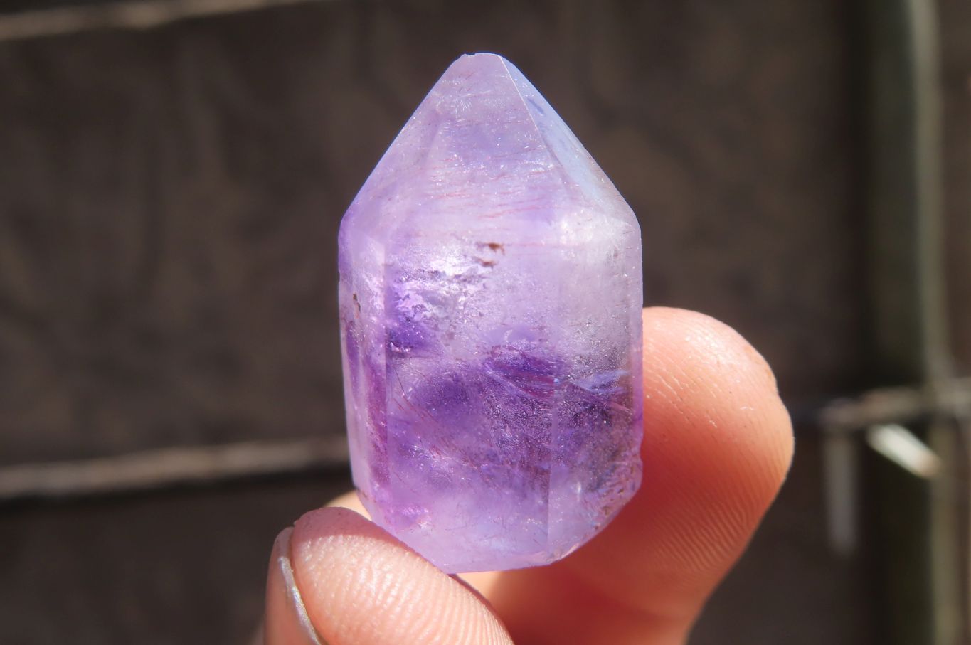 Polished Window Amethyst Crystals x 20 From Madagascar - Toprock Gemstones and Minerals 